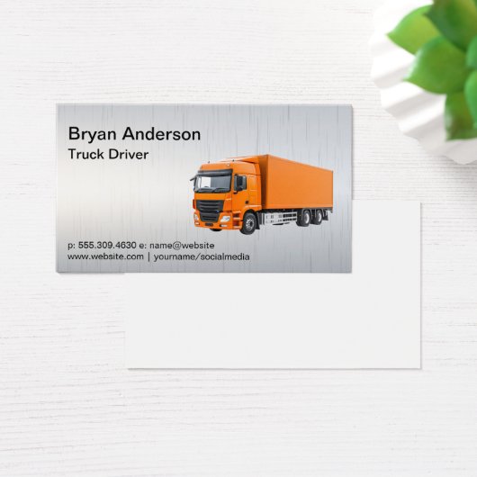 Camion semi-orange | Pilote de transport (Bureau)