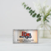 Camion Semi-Rouge | Carte de visite Arrière - plan (Debout devant)