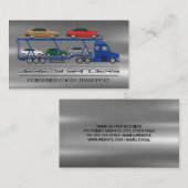 Camion semi-transportant des voitures | Carte de v (Devant / Derrière)