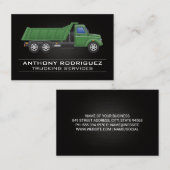 Camion vert | Pilote | Carte de visite logistique (Devant / Derrière)