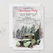Camion vintage avec Puppy Christmas Invitation (Devant)