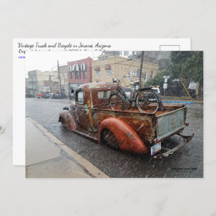 Camion vintage avec Vélo / Carte postale Jerome Ar