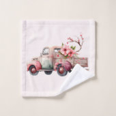 Camion Vintage rose (Gant de toilette)