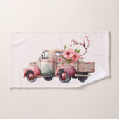 Camion Vintage rose (Serviette à main)