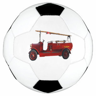 Camion Vintage Rouge Avec Échelle De Survol,