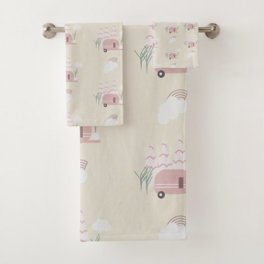 Camionnette rose motif terreux (En situation)