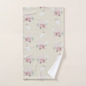 Camionnette rose motif terreux (Serviette à main)