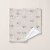Camionnette rose motif terreux (Gant de toilette)