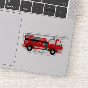 camionnette rouge personnalisez votre autocollant 