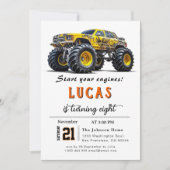 Camions Anniversaire Fête Invitation (Devant)