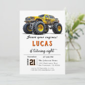 Camions Anniversaire Fête Invitation (Debout devant)