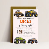 Camions Anniversaire Fête Invitation