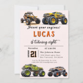 Camions Anniversaire Fête Invitation (Devant)