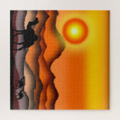 Camions Au Puzzle Sunset Desert (Horizontal)