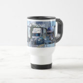 CAMIONS BIG RIG CAMION ARRÊTER LA MUG DE VOYAGE (Devant droit)