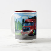 Camions Big Rig Cargo Camion Coffee Mug (Devant gauche)