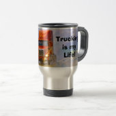 CAMIONS BIG RIG RED TRUCK VOYAGE MUG (Devant droit)