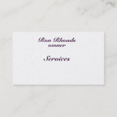 Camions, cartes de visite de voitures (Dos)