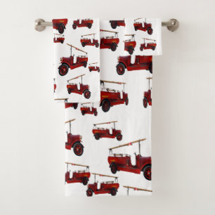 Camions de tir Vintages rouges,