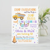 Camions de vidage et invitation de frères et soeur (Debout devant)