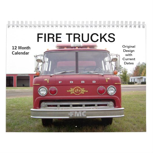 Camions d'incendie - Calendrier des 12 mois (Protection)