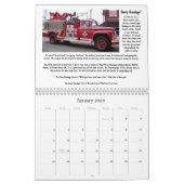 Camions d'incendie - Calendrier des 12 mois (Jan 2026)