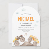 Camions Monstre Jaune Invitation En Arc (Devant)