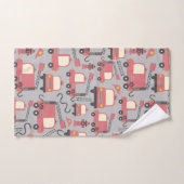 Camions rouges Pompiers Enfants Secourir Véhicules (Serviette à main)