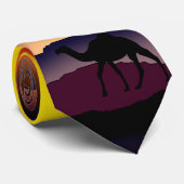 Camions Silhouette À Desert Sunset Cravate (Roulé)