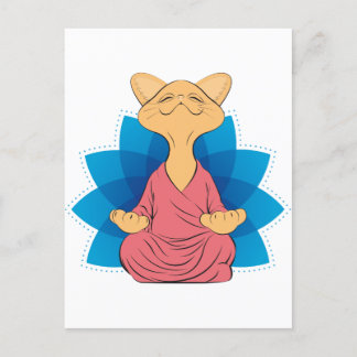 Camiseta Buddha cat meditating - Guru cat - Namast Briefkaart