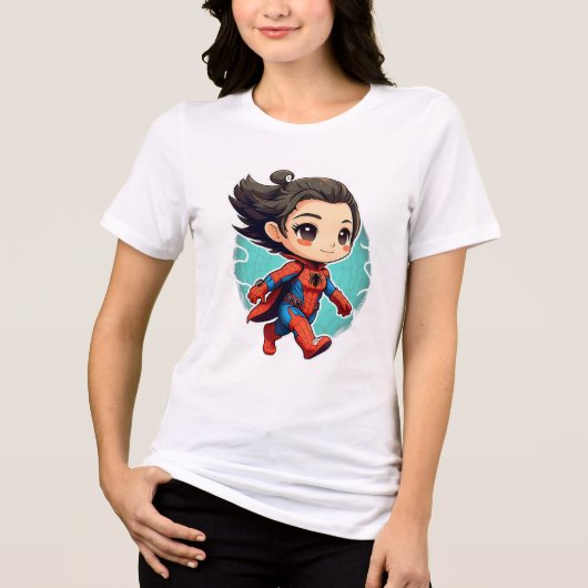 Camiseta con Estampado Chibi – ¡Lleva un Toque Ado Tri-Blend Shirt (Voorkant)