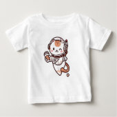 Camiseta con gatito en el espacio (Voorkant)