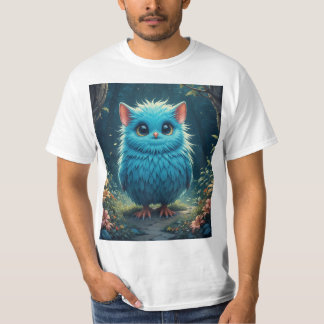 Camiseta coruja azul t-shirt