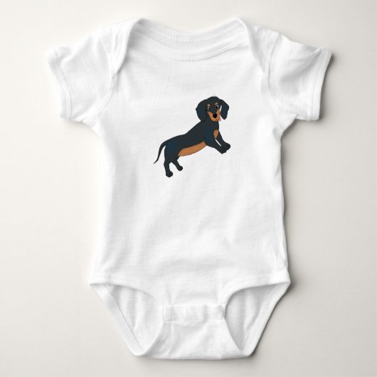 Camiseta Dachshund Romper (Voorkant)