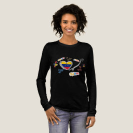 Camiseta Diseño Venezuela Patriótico con Corazón Tri-Blend Shirt
