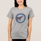  Camiseta Elefante Cósmico Tri-Blend Shirt (Voorkant)