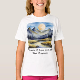 Camiseta Fem Juvenil Básica Amanhecer da Terra-2 T-shirt