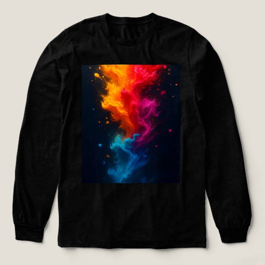 Camiseta fuego multicolor Tri-Blend shirt (Voorkant)