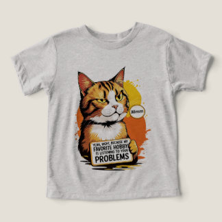 Camiseta Gato con Actitud Sarcástica