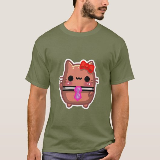 Camiseta gato kawaii  t-shirt (Voorkant)