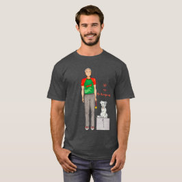 Camiseta Hombre con su perro ganando medalla  T-shirt