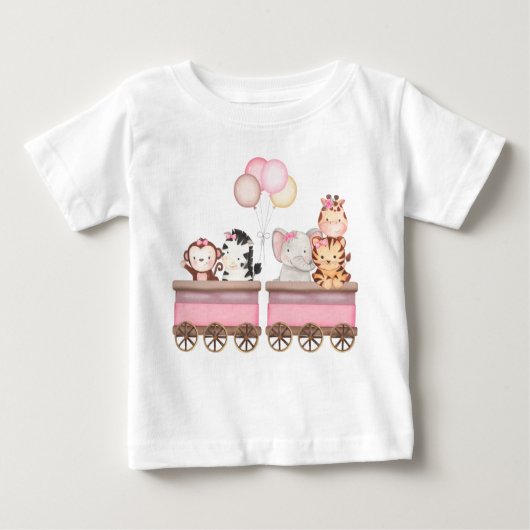 Camiseta infantil Safari Rosa (Voorkant)