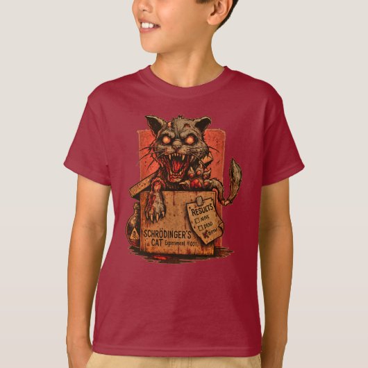 Camiseta Infantil Schrodinger's Zombie Cat - Front T-shirt (Voorkant)