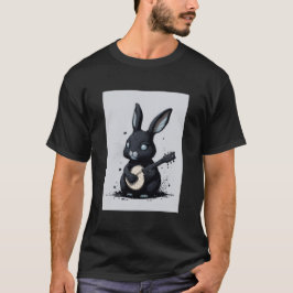 Camiseta little bunny black guitarrist t-shirt