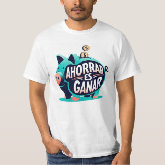 Camiseta Manga Corta - Ahorrar en Ganar- T-shirt