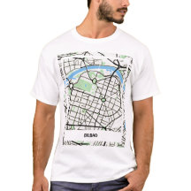 Camiseta mapa minimalista Bilbao - Color Natural