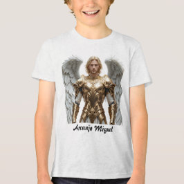 Camiseta Masc Juvenil Básica Arcanjo Miguel Tri-Blend Shirt