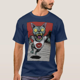 Camiseta Masc. Zombie Runner Cat - Front T-shirt