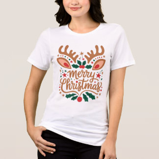 camiseta merry christmas cute Tri-Blend shirt