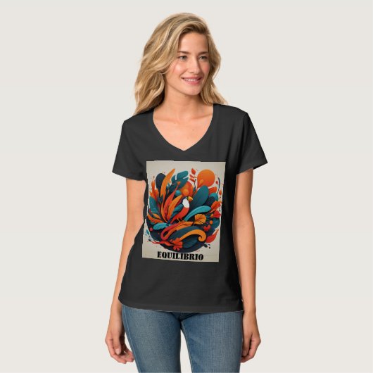 Camiseta Mujer Arte Simbólico de Equilibrio T-shirt (Voorkant volledig)